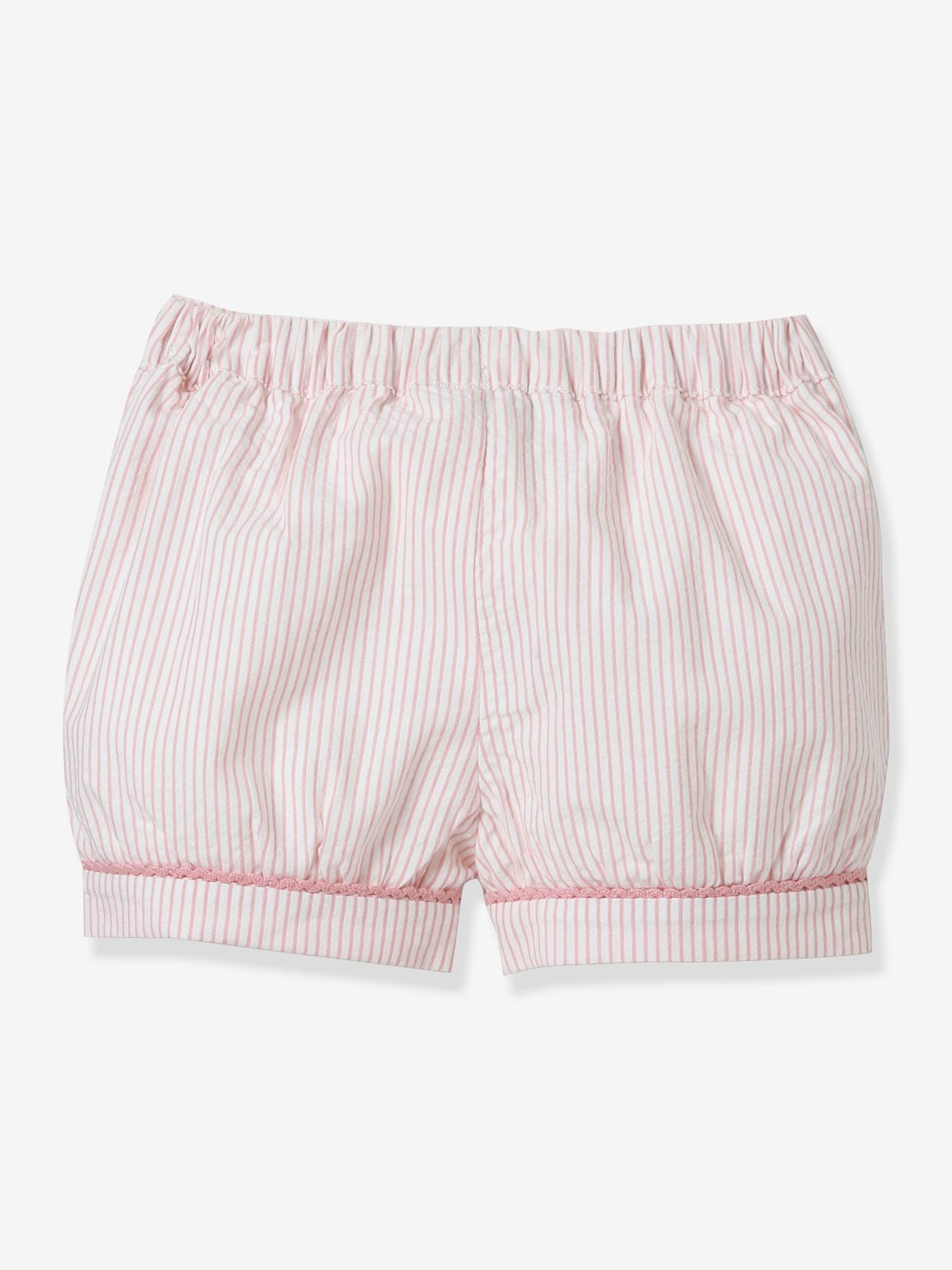 Calção de bebê Cyrillus, rosa claro com listras