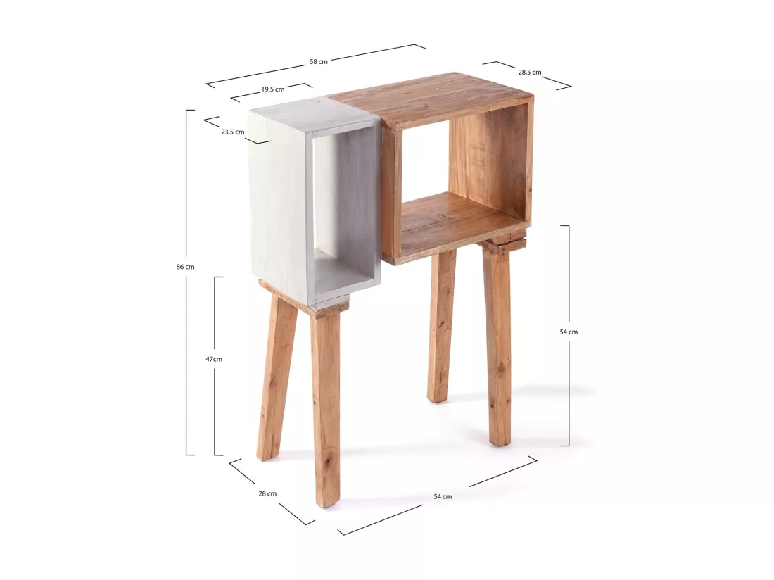 BUFFET Bicolore Bois massif en acajou bicolore