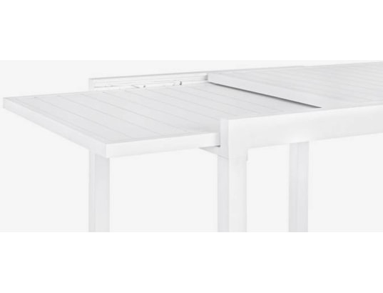 CONCEPT1 - Table extérieure Pelagius blanc 83/166 x 80 x h75 cm