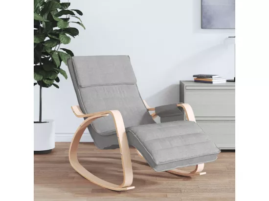 Chaise à bascule Gris clair Tissu
