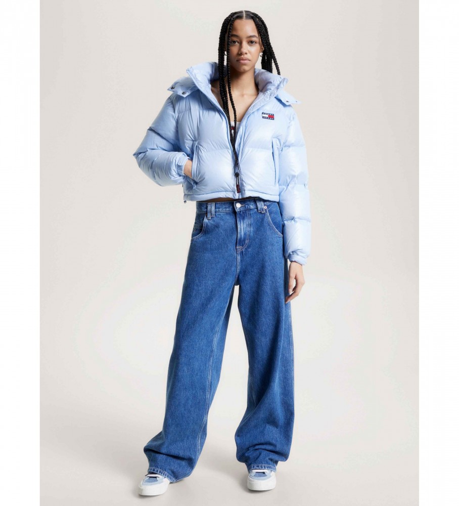 Jaqueta Tommy Jeans Alaska acolchoada e reciclada azul