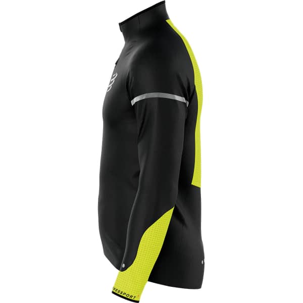 Veste trail COMPRESSPORT HURRICANE WINDPROOF JACKET M BLACK / FLUO YELLOW