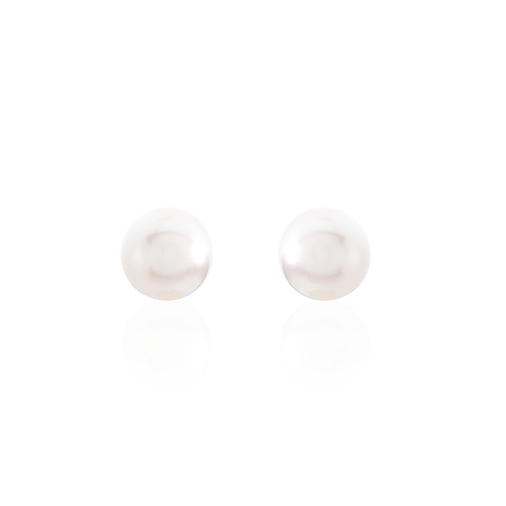 Boucles D'oreilles Puces Ursulina Or Jaune Perle De Culture
