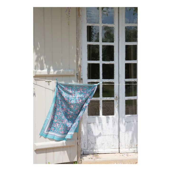 Louise Misha Foulard Capucine - Collection Femme | Bleu canard