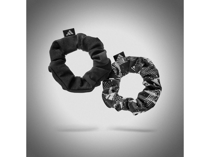 adidas Hair Scrunchies Schwarz und Weiss Haargummis