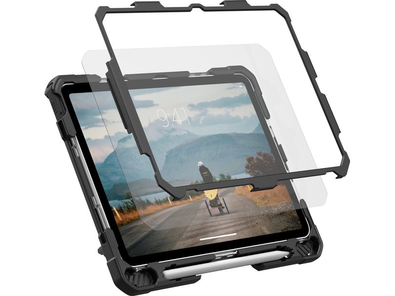 UAG Tablet Back Cover Plasma iPad 10th Gen. Ice/Black Robuste Tablet-Schutzhülle mit Handschlaufe für das Apple iPad 10th Gen.