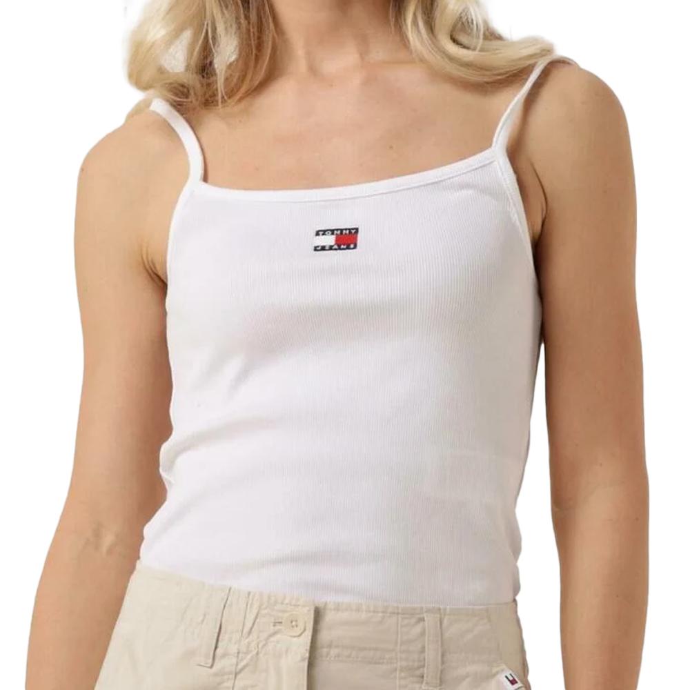 Tommy Hilfiger Débardeur Blanc Femme Tommy Hilfiger Rib Strap