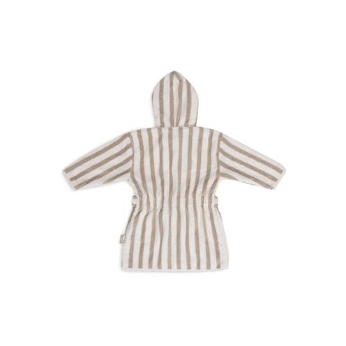 Peignoir 1-2 ans stripe éponge olive green GOTS - Multicolore - JOLLEIN