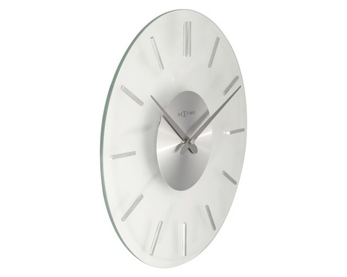 Wandklok Stripe aluminium/glas Ø 31 cm