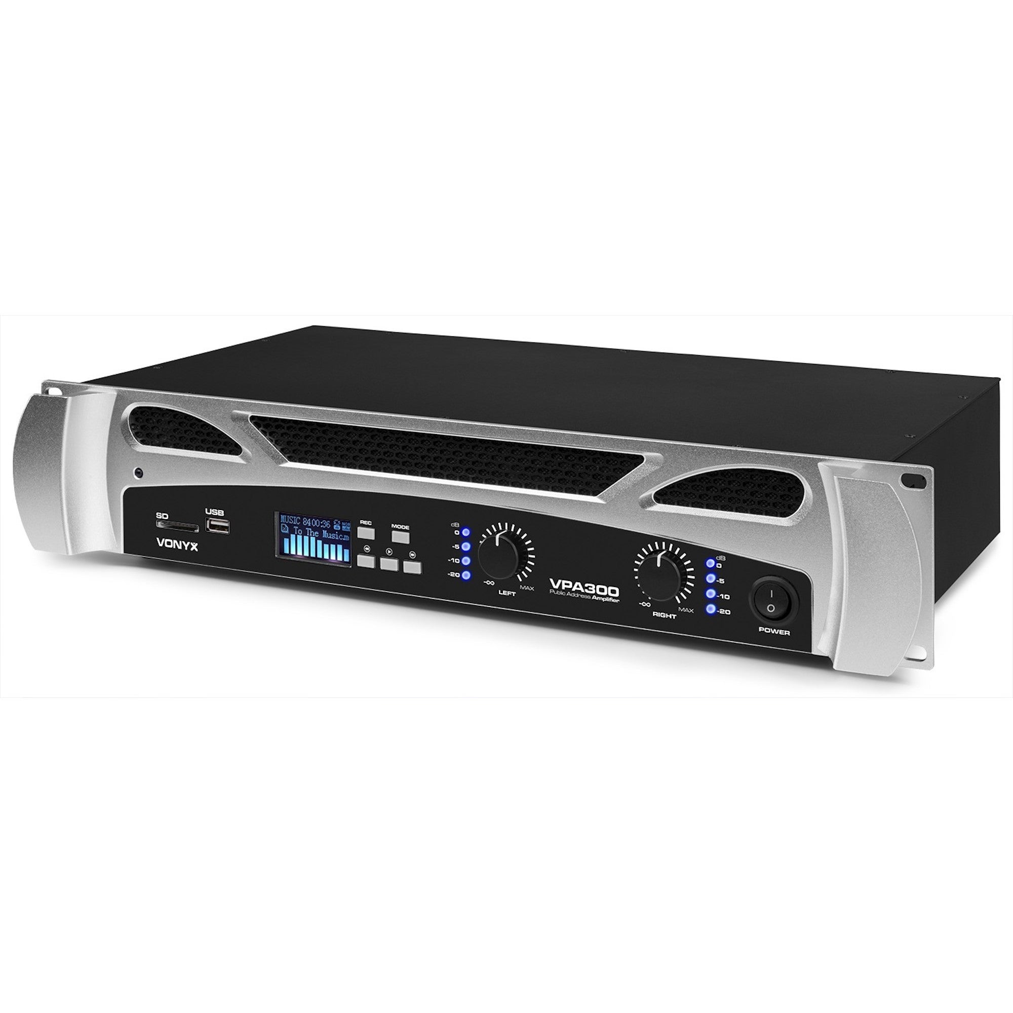 Vonyx VPA300 2x 150W versterker / mediaplayer met Bluetooth