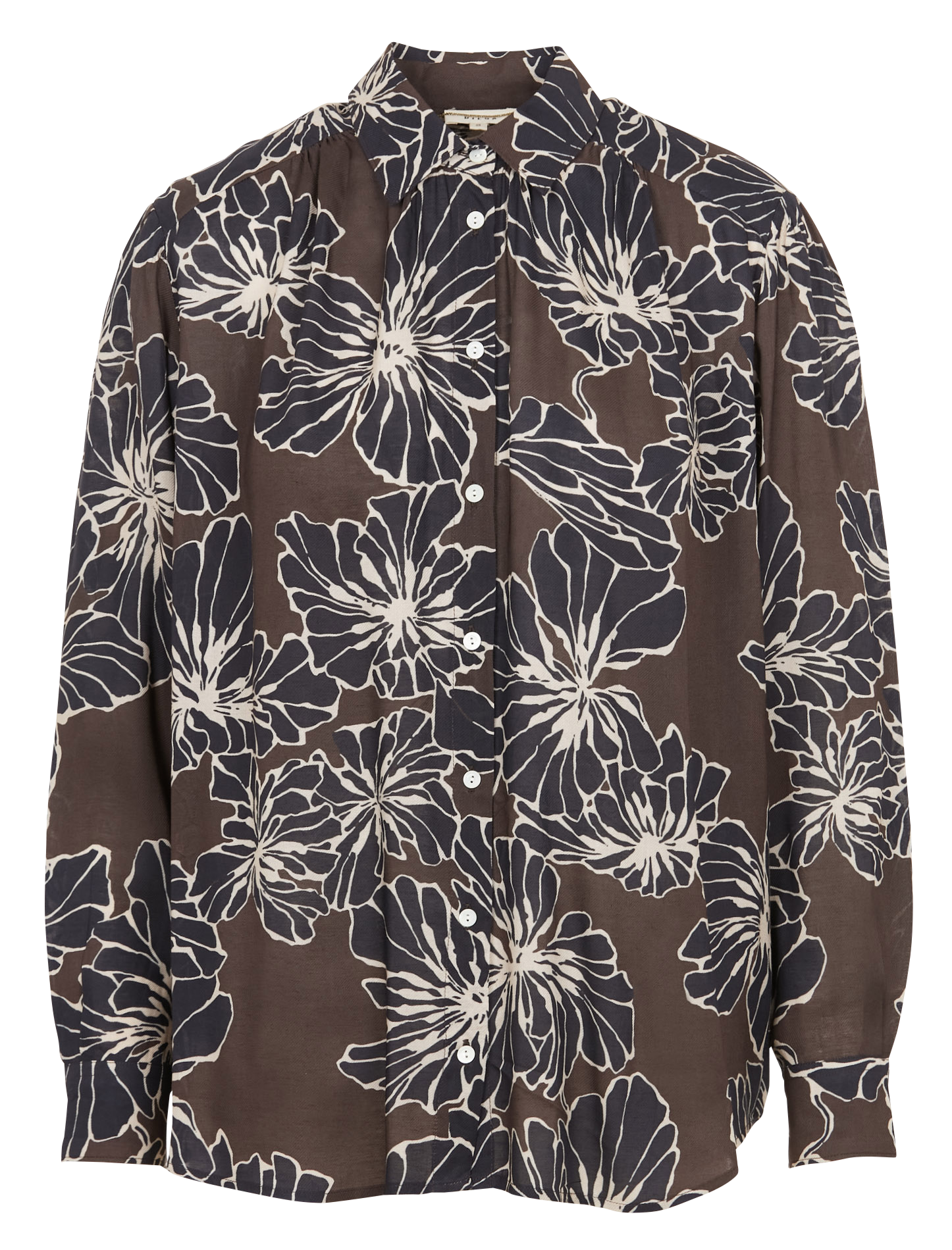 COLIA - Chemise col classique imprimé floral| Marron