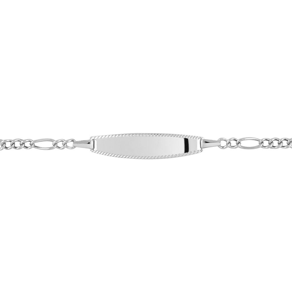 Bracelet Identité Or Blanc