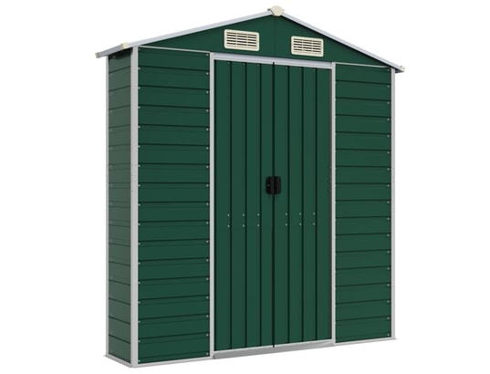VIDAXL - Abri de jardin vert 191x640x198 cm acier galvanisé