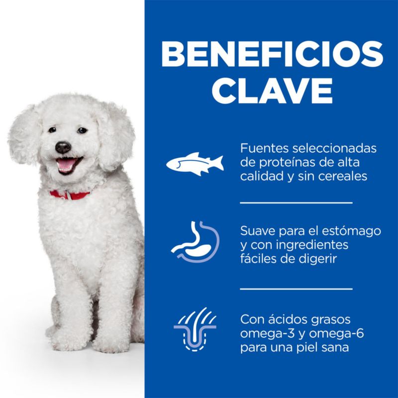 Ração hipoalergênica Hill's Science Plan para cães de pequeno e pequeno porte com salmão.