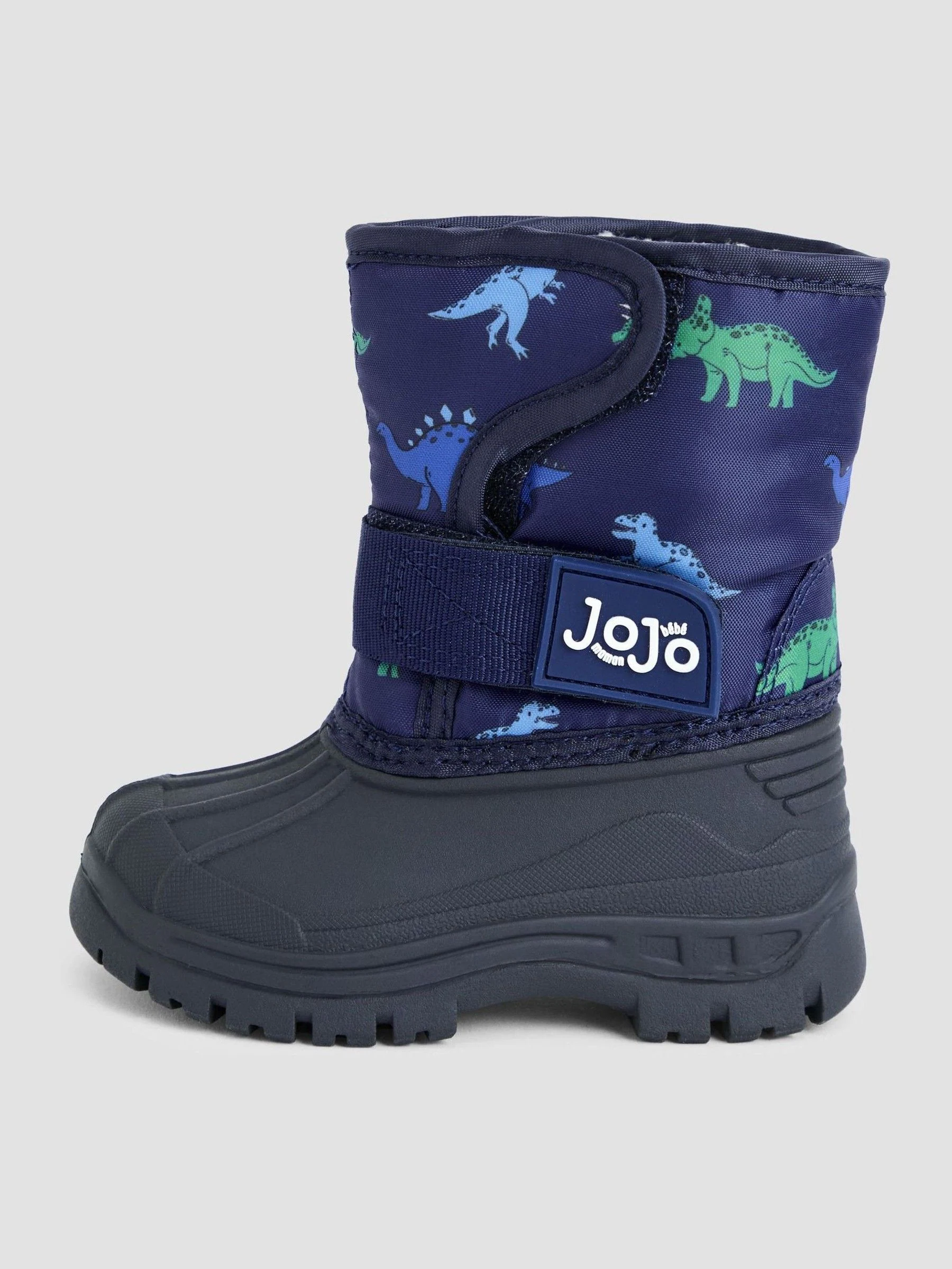 Marineblauw met dinosaurus - JoJo Maman Bébé - Behaaglijke sneeuwlaarzen