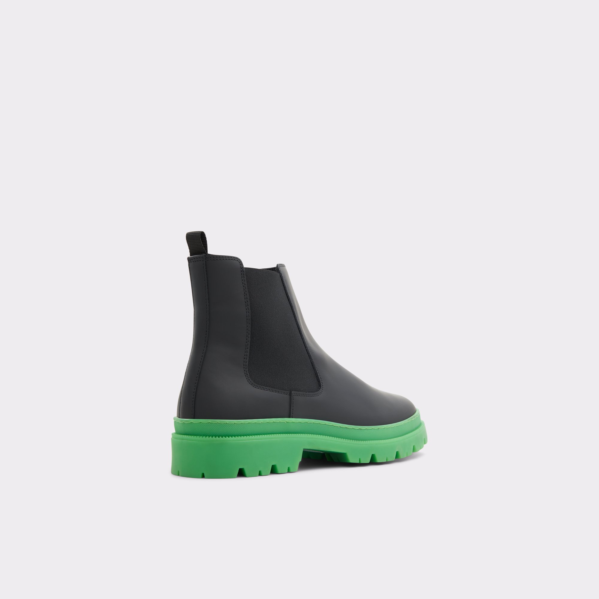 Alencia Black Leather Rubber Men Chelsea boots