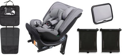 Beemoo Rotate i-Size Vendbar Bilstol inkl. Tilbehør, Mineral Grey