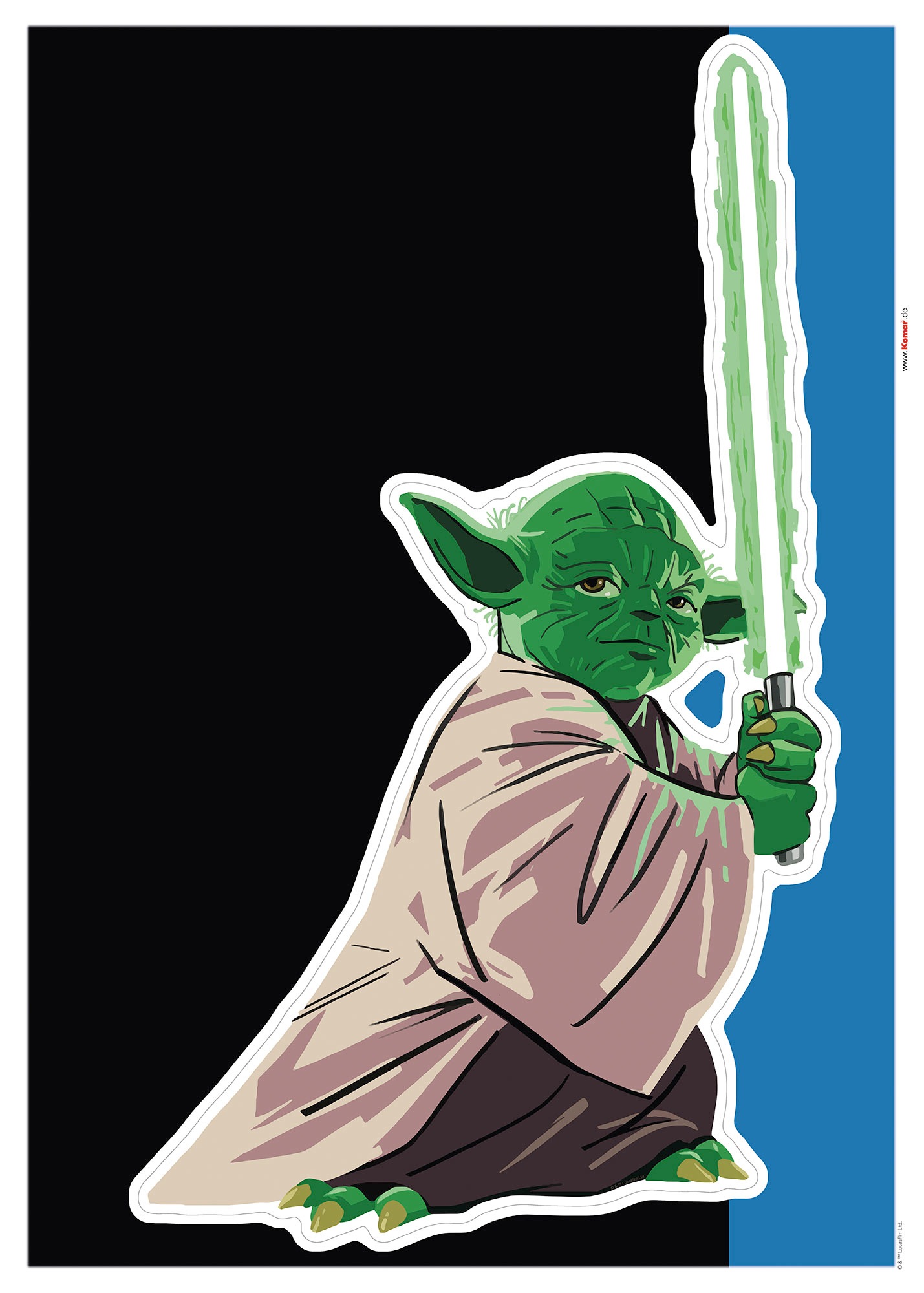 Komar Wandtattoo »Star Wars Yoda training Session« 50 x 70 cm (Breite x Höhe) - Kinderzimmer, Wandsticker