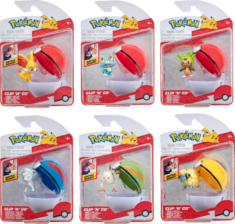 Pokémon - Clip N Go - Assorteret