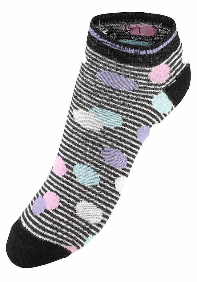 Bench. Sneakersocken Packung, 5 Stk. tlg. gestreift und gepunktet