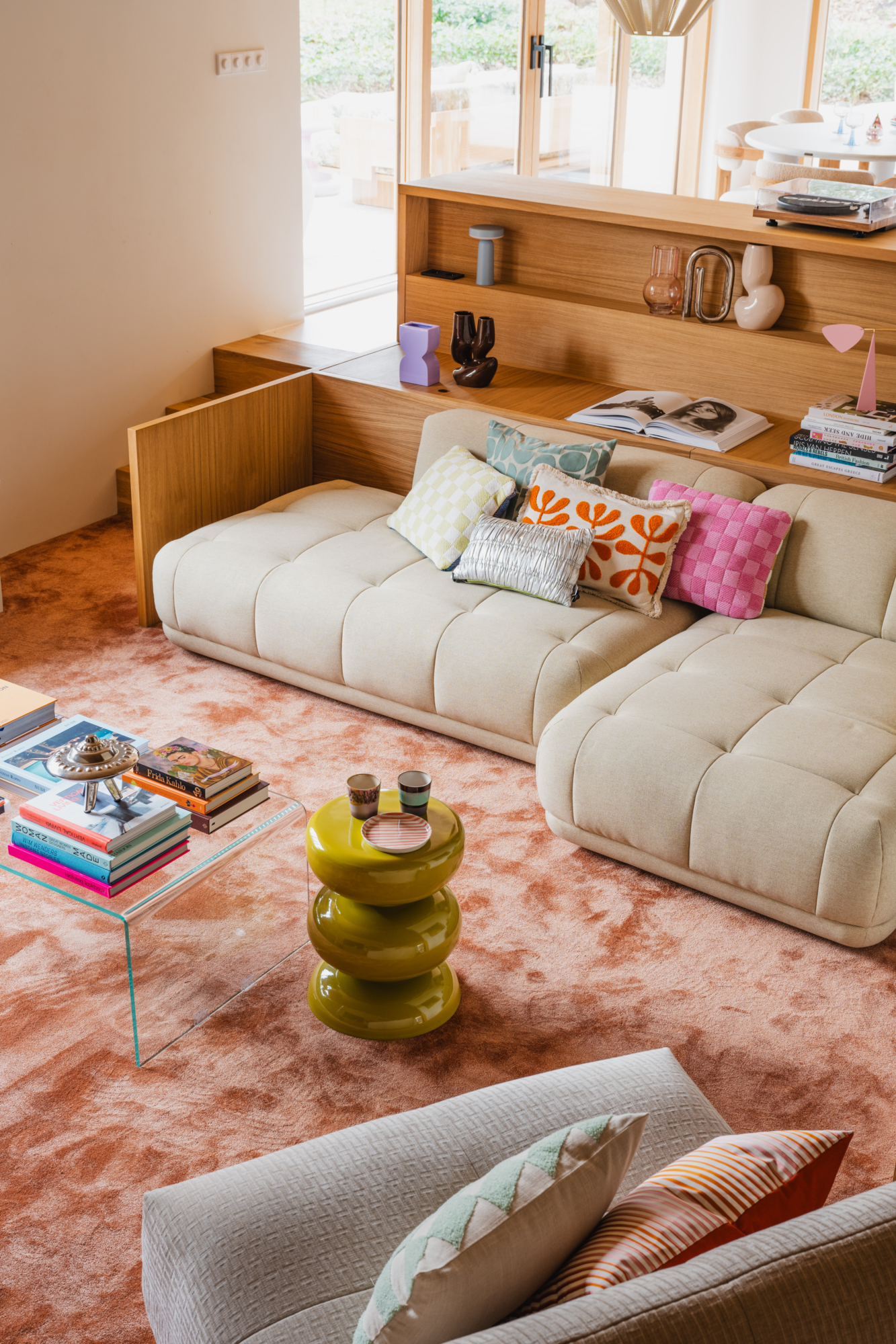 Salontafel Lilla amber glas