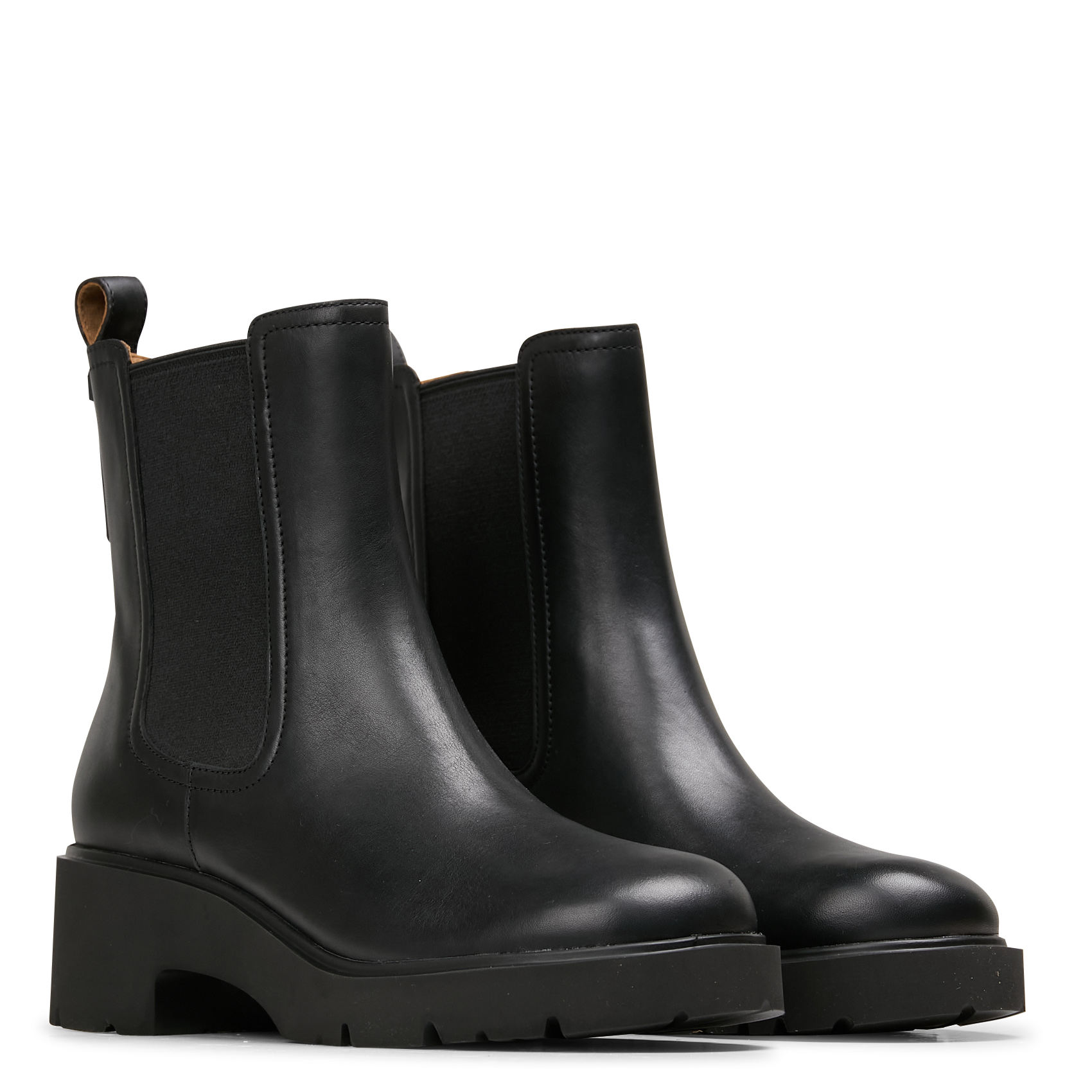 MILAH - Bottines en cuir mélangé | Noir