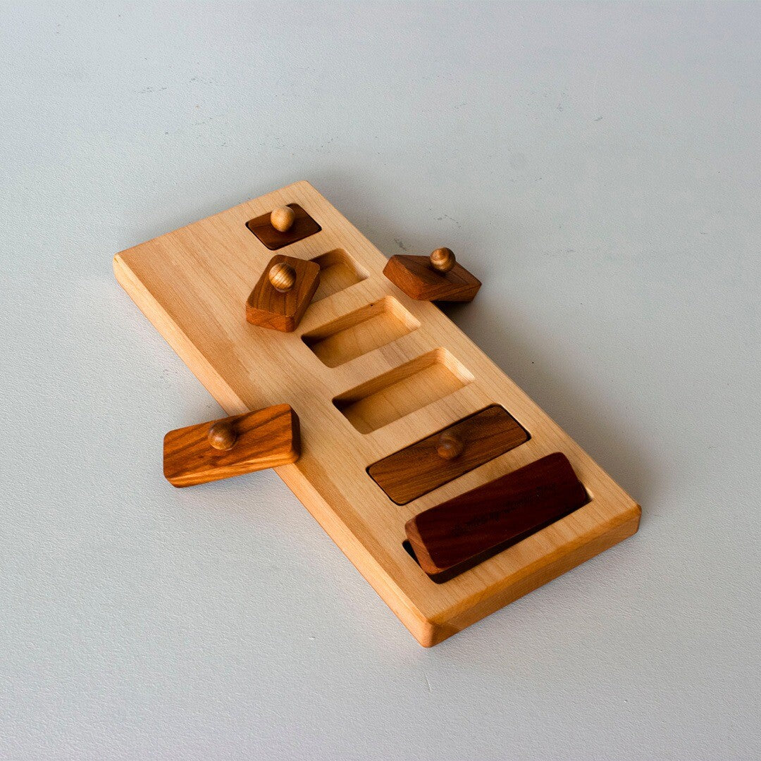 Wooden story knoppuzzel breed en kort - 6st