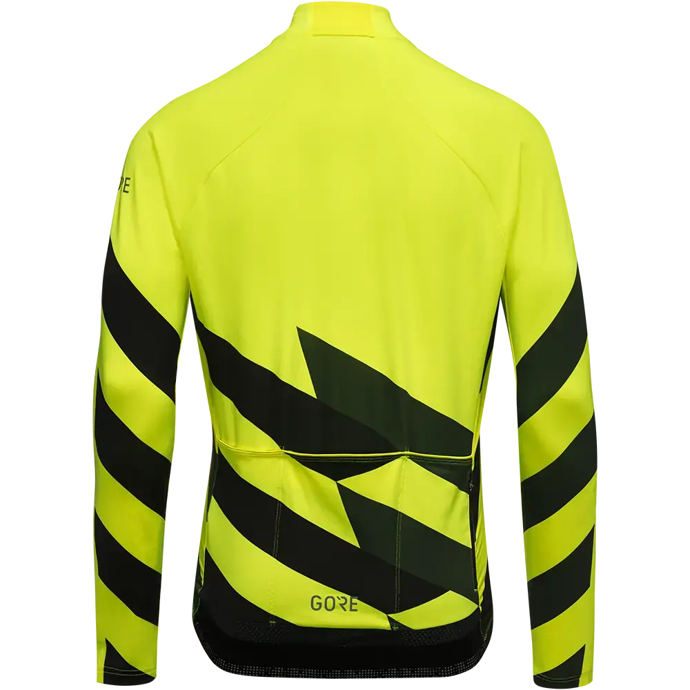 GORE Wear C5 Thermo Fietsshirt Lange Mouwen Geel/Groen Heren