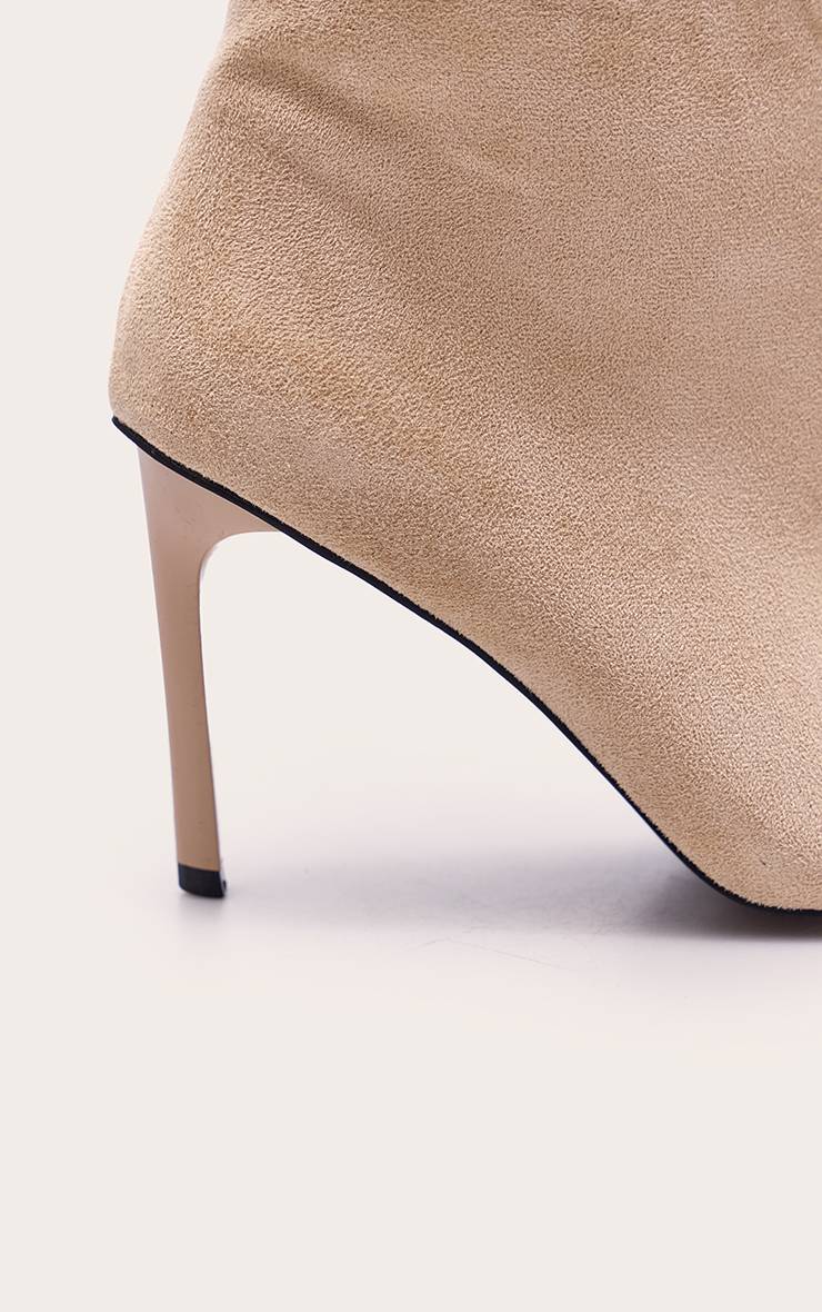 Sable Botte Haute À Talon En Synthétique