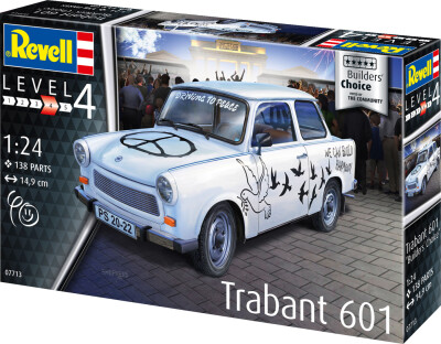 Revell - Trabant 601S Male Byggesæt Modelbil - Level 4 - 67713
