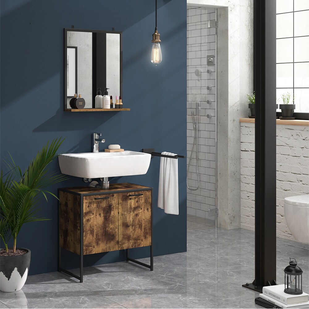 Vicco Badspiegel Fyrk Vintage Badezimmerspiegel mit Ablage Wandspiegel für Bad
