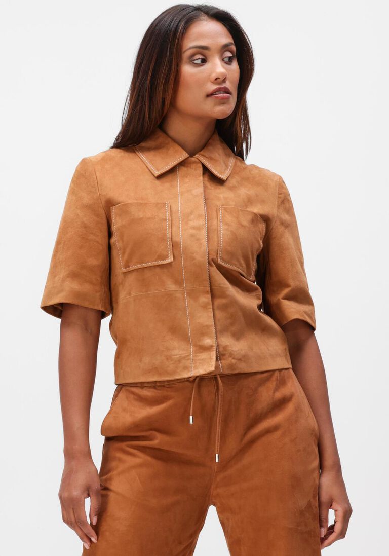cognac ibana blouses treabhar suede