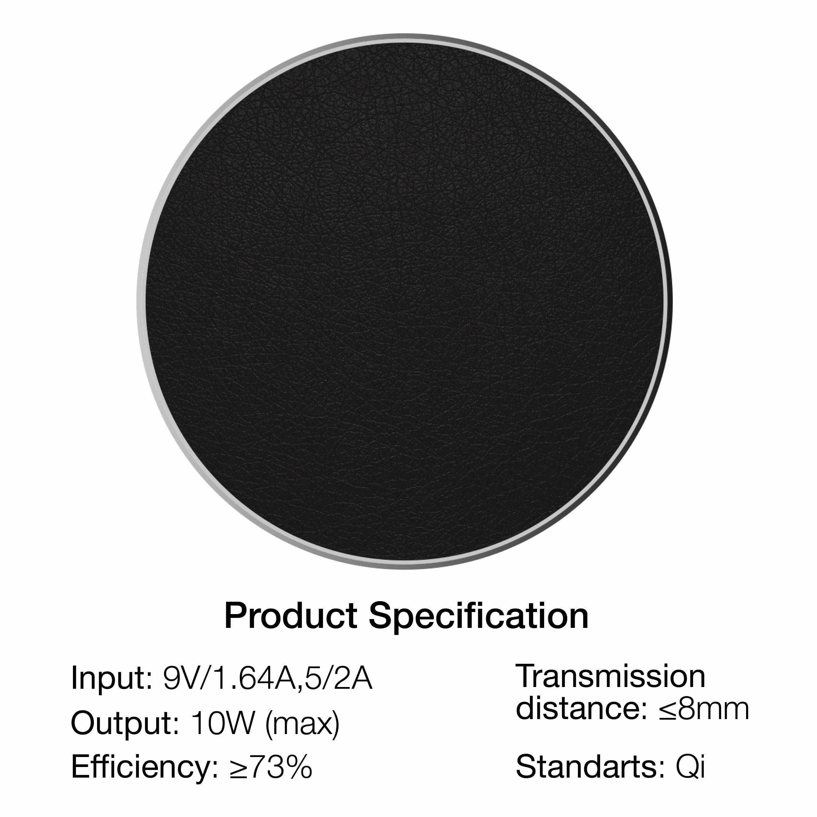 Chargeur à  induction sans fil Qi Antidérapant pour iPhone