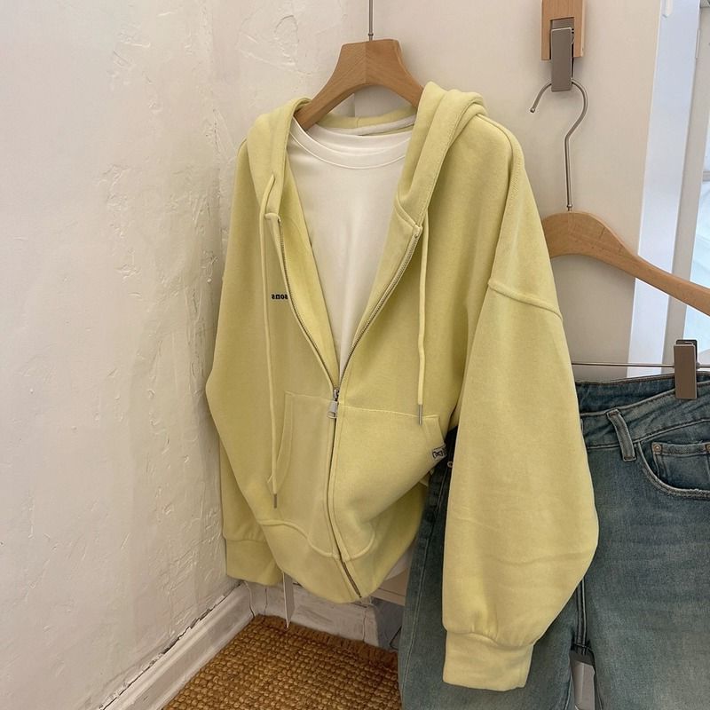 Cafamo - Effen hoodie met rits