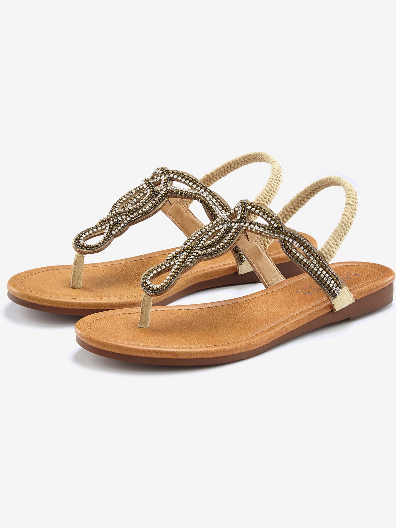 Tongs ornées de petites pierres fantaisie