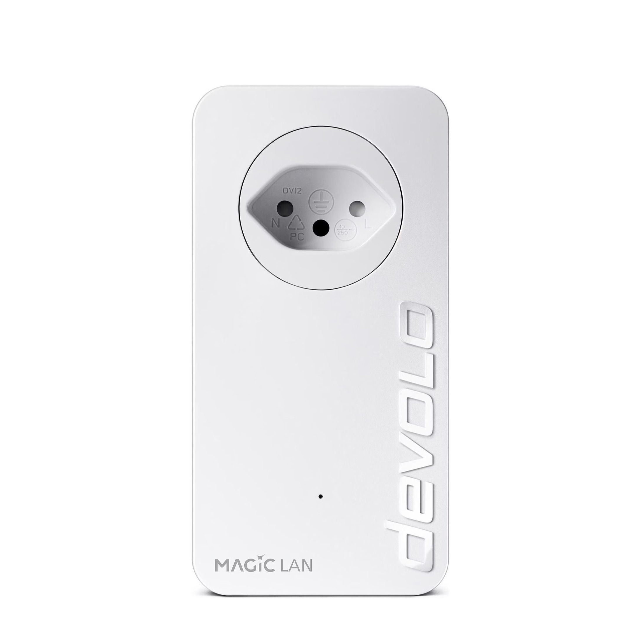 (1200Mbit/s) Magic 1 LAN 1-1-1 Gigabit Netzwerk Erweiterung Powerline Adapter mit Steckdose und RJ45 (8290) - Weiss
