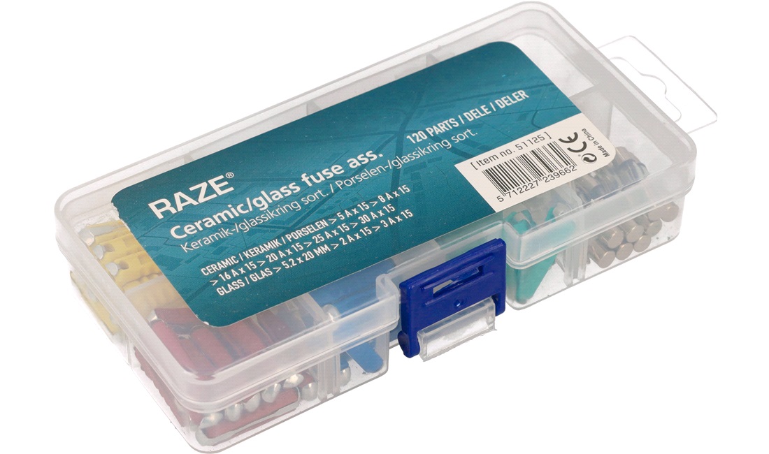 Keramik og glassikringsortiment 120 dele