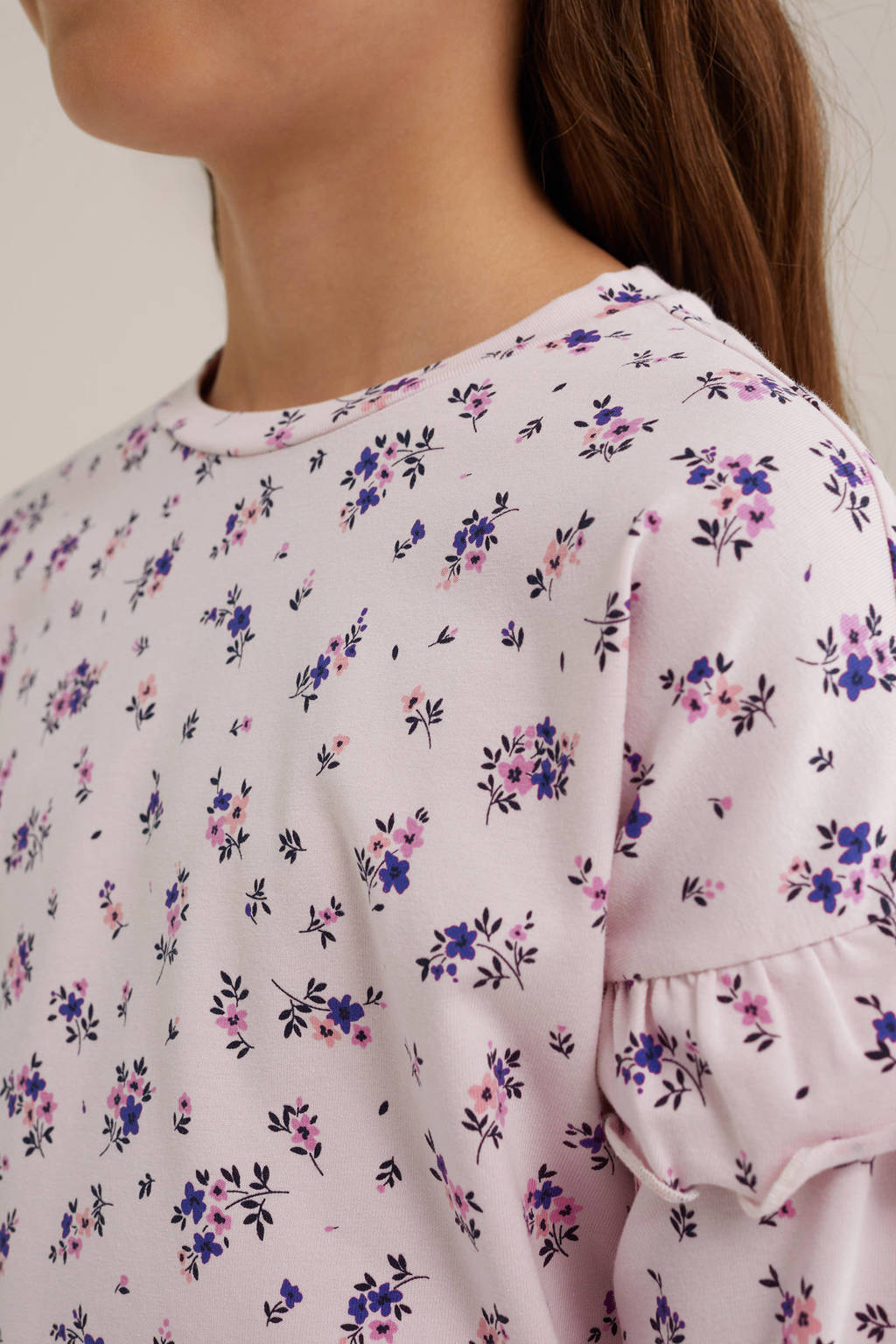 WE Fashion pyjama met all over print lichtroze