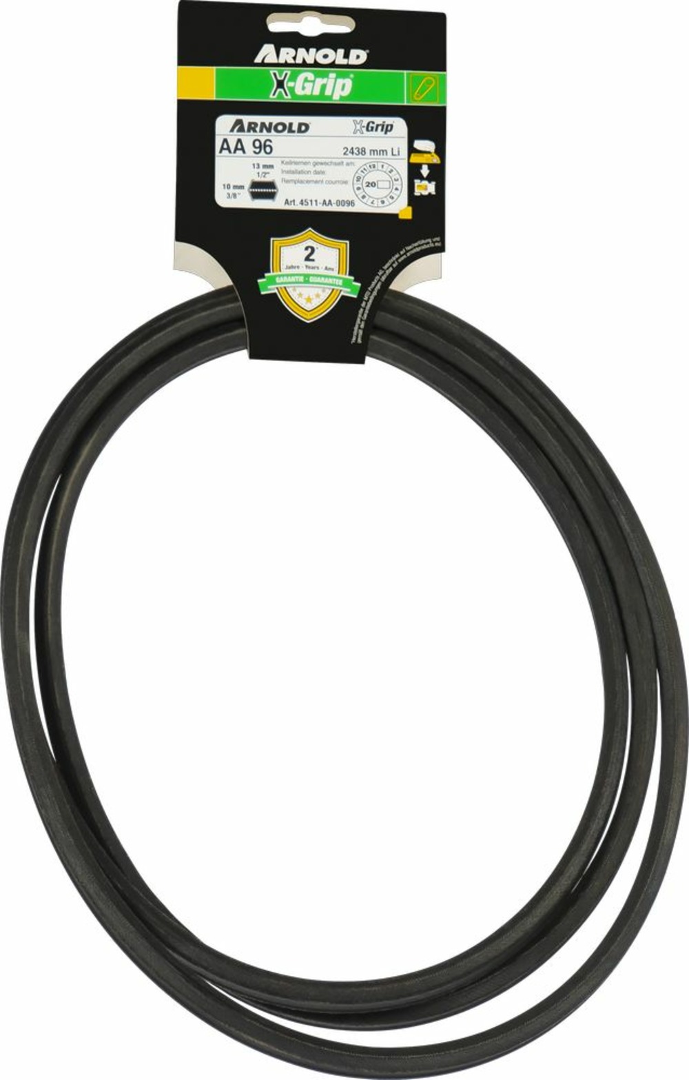 Courroie hexagonale x-grip de type aa 96