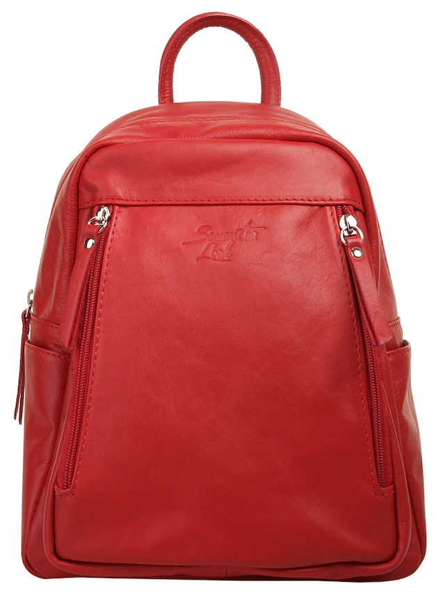 Samantha Look Cityrucksack echt Leder, Made in Italy