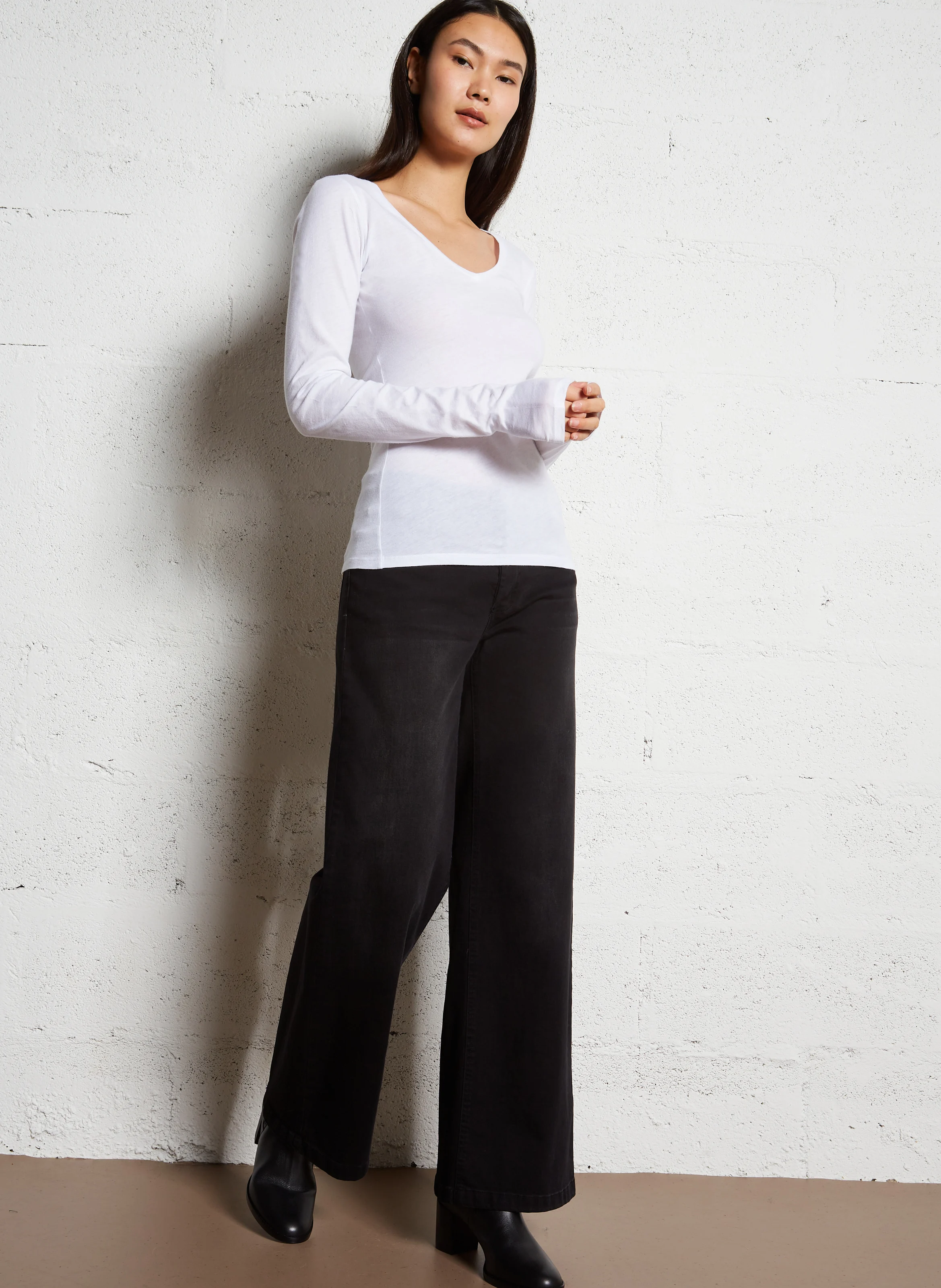 XOUBOW - Tee-shirt manches longues en coton bio | Blanc