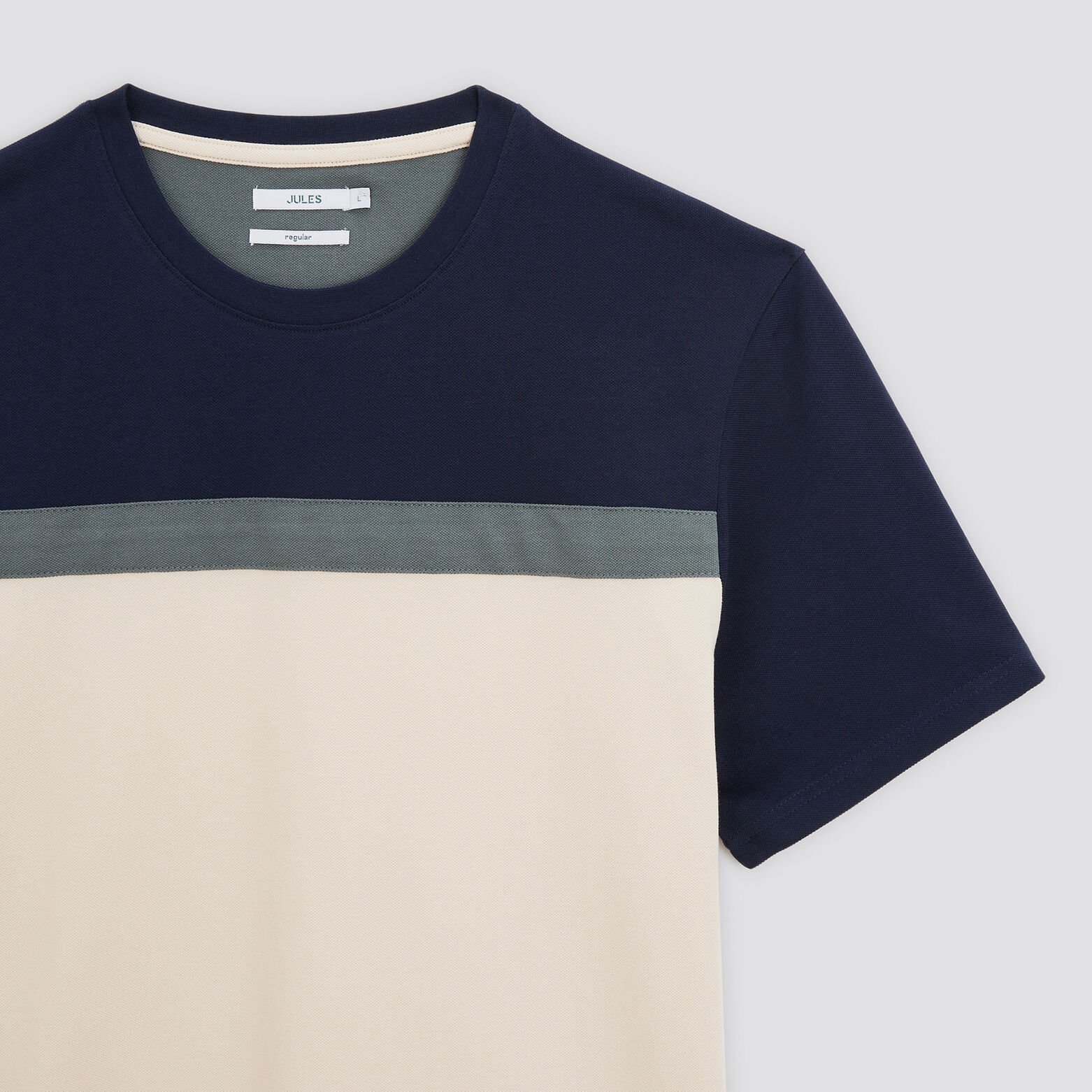 Tee shirt colorblock Beige