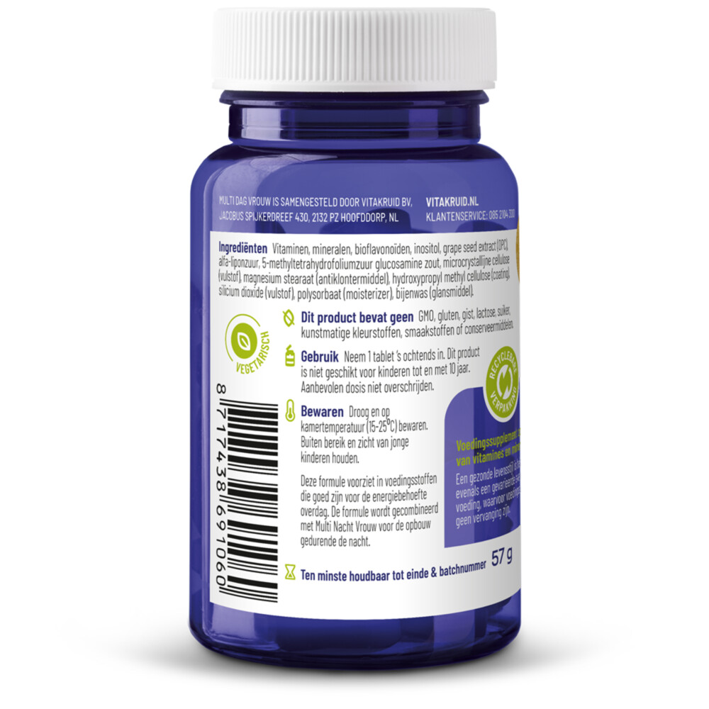 2x Vitakruid Multi Dag Vrouw 30 tabletten