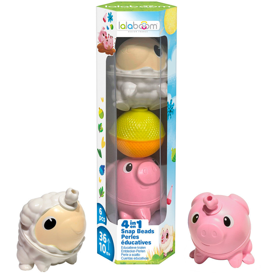 Lalaboom klikkralen schaap en varken - 6st