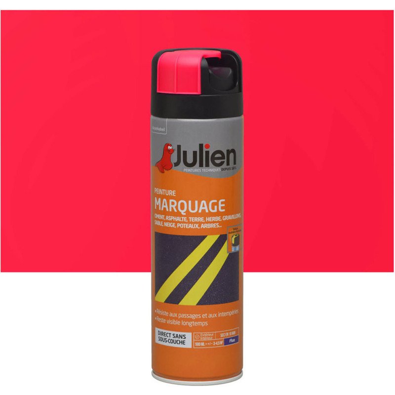 Peinture de marquage Julien - Aérosol de 500 ml, fluo