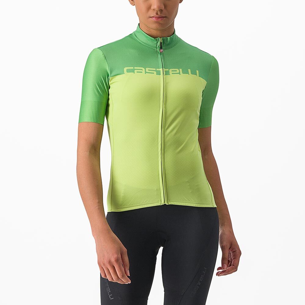 Castelli Velocissima Fietsshirt Korte Mouwen Lichtgroen/Groen Dames
