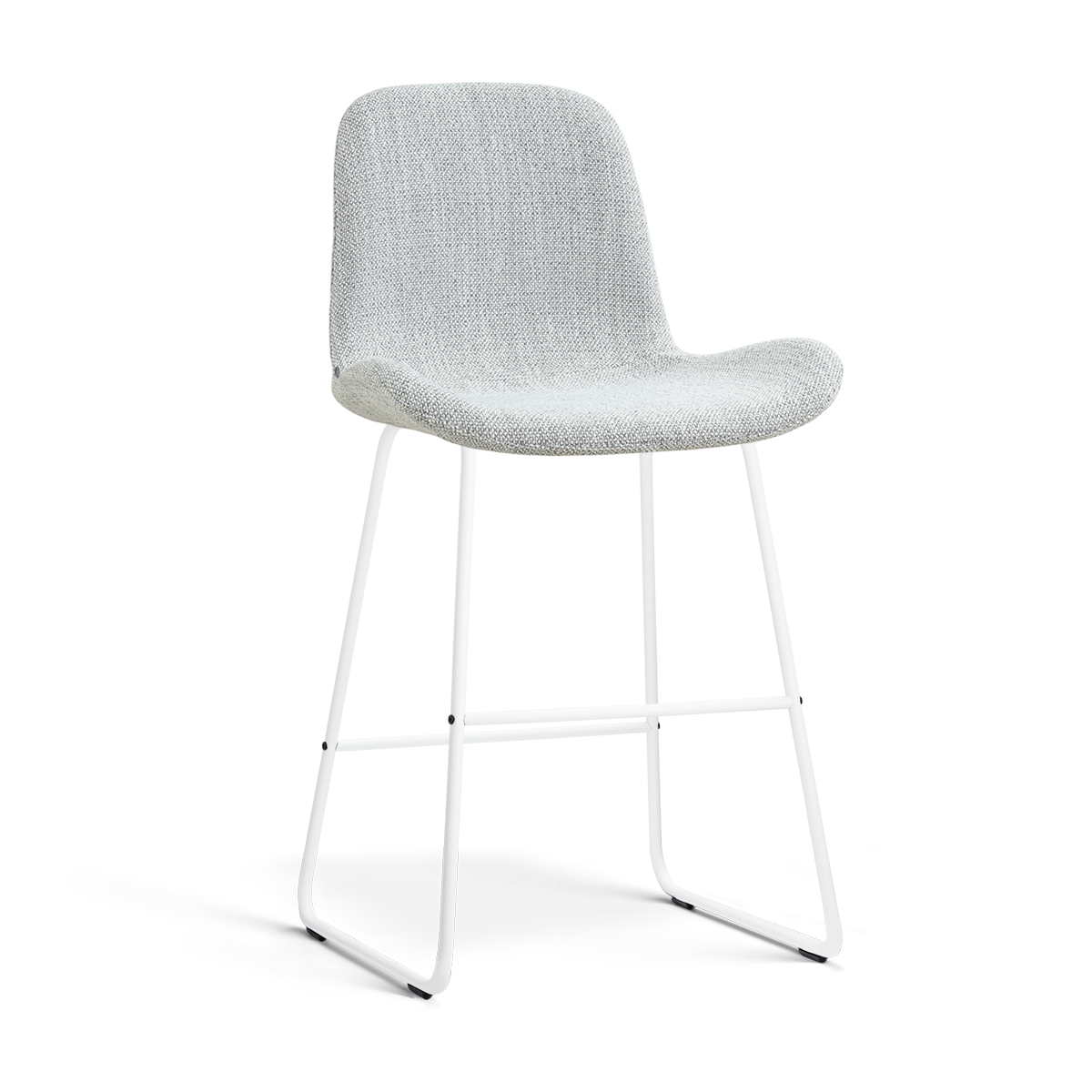 Barkruk Nino-Fé wit onderstel  grijs melange 65 cm