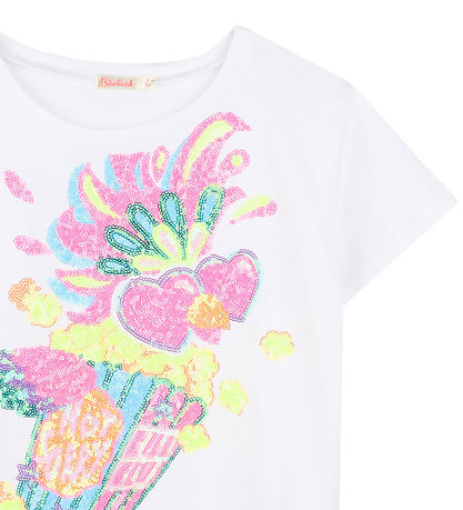 Billieblush T-Shirt - Weiß m. Pailletten