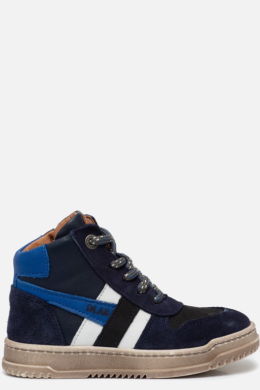 Develab Mid Cut Sneakers blauw Leer