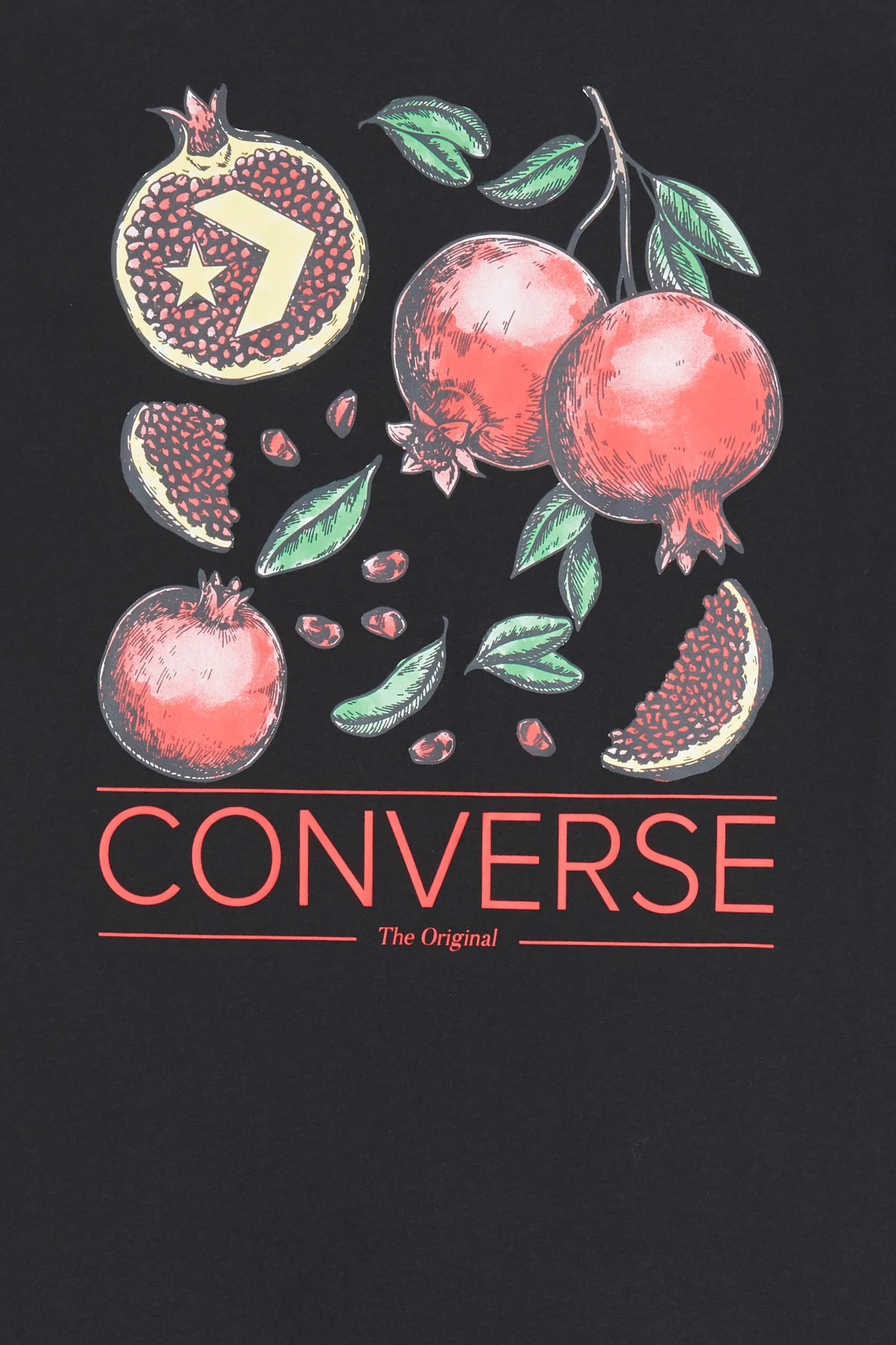 CONVERSE t-shirt POMEGRANATE Noir